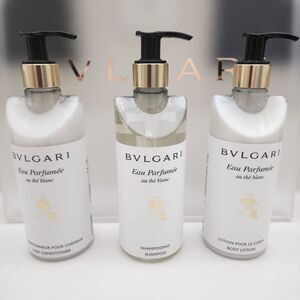 BVLGARI 3 piece Gift Set Shampoo, Conditioner, Body Lotion White Tea NEW